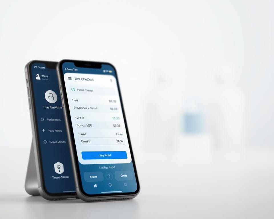 A secure and streamlined online shopping experience with a modern digital payment gateway. In the foreground, a stylized mobile device displays a secure checkout screen with encrypted data transfer and tamper-evident seals. The middle ground features sleek UI elements, subtle gradient backgrounds, and minimalist iconography conveying trust and reliability. The background blurs into a soft, neutral tone, allowing the central focus to remain on the secure transaction process. Soft lighting, clean lines, and a calming color palette create an atmosphere of confidence and professionalism, reflecting the seamless and trustworthy nature of the purchasing workflow. A secure and streamlined online shopping experience with a modern digital payment gateway. In the foreground, a stylized mobile device displays a secure checkout screen with encrypted data transfer and tamper-evident seals. The middle ground features sleek UI elements, subtle gradient backgrounds, and minimalist iconography conveying trust and reliability. The background blurs into a soft, neutral tone, allowing the central focus to remain on the secure transaction process. Soft lighting, clean lines, and a calming color palette create an atmosphere of confidence and professionalism, reflecting the seamless and trustworthy nature of the purchasing workflow.