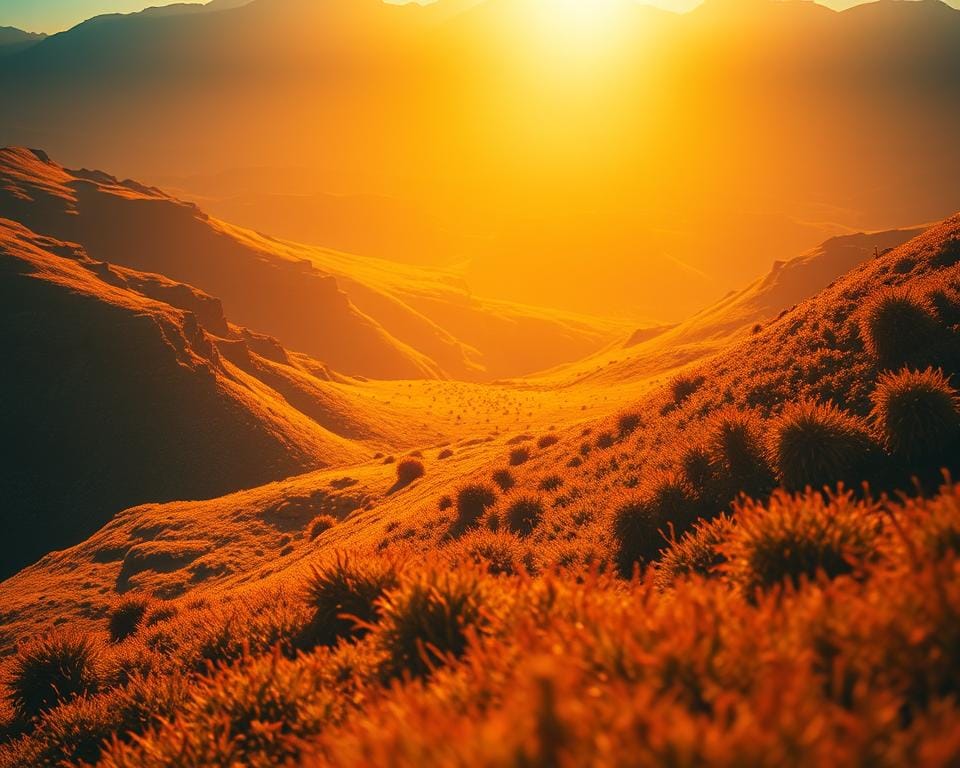 A breathtaking 4K ultra-high-definition image showcasing the exceptional quality of IPTV Premium's streaming capabilities. The scene depicts a vibrant, high-contrast landscape bathed in warm, golden light, with a sharp focus on the foreground. Detailed textures and crisp edges capture the clarity and richness of the video, while a cinematic depth of field creates a sense of depth and dimensionality. The overall atmosphere is one of premium, high-end entertainment, inviting the viewer to experience the unparalleled visual splendor of IPTV Premium's offering.