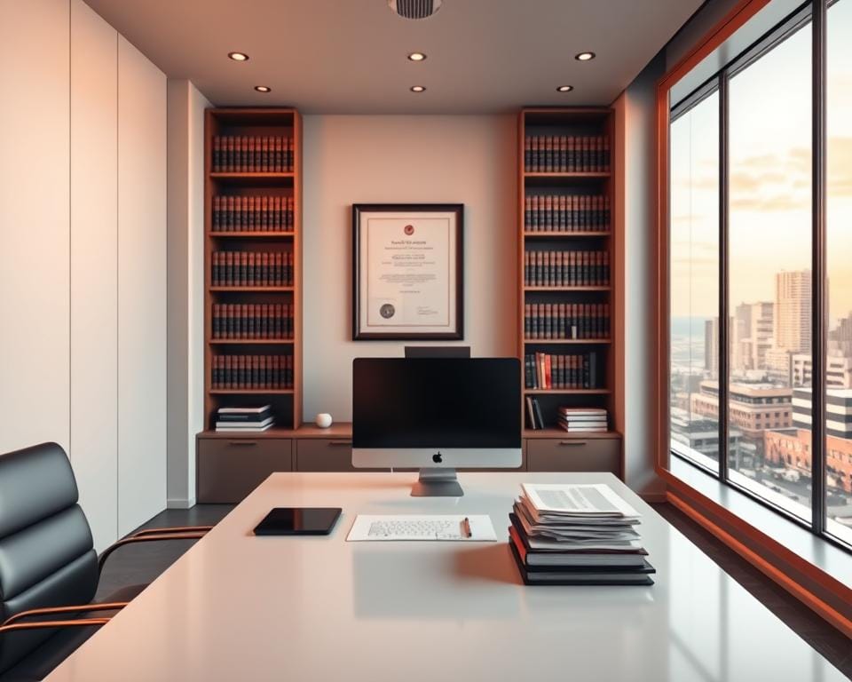 A high-resolution, photorealistic image of a modern law office interior, bathed in warm, diffused lighting. In the foreground, a sleek, minimalist desk adorned with a desktop computer, a tablet, and a stack of legal documents. On the wall behind the desk, a large, framed certificate or diploma prominently displayed. In the middle ground, floor-to-ceiling bookshelves filled with law books and journals. In the background, a panoramic window overlooking a cityscape, with the sky painted in soft, golden hues. The overall atmosphere conveys a sense of professionalism, authority, and attention to detail, suitable for illustrating the "Legal Aspects and Security with Xenon IPTV" section of the article. A high-resolution, photorealistic image of a modern law office interior, bathed in warm, diffused lighting. In the foreground, a sleek, minimalist desk adorned with a desktop computer, a tablet, and a stack of legal documents. On the wall behind the desk, a large, framed certificate or diploma prominently displayed. In the middle ground, floor-to-ceiling bookshelves filled with law books and journals. In the background, a panoramic window overlooking a cityscape, with the sky painted in soft, golden hues. The overall atmosphere conveys a sense of professionalism, authority, and attention to detail, suitable for illustrating the "Legal Aspects and Security with Xenon IPTV" section of the article.