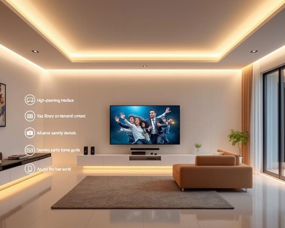 A modern, well-lit interior with a sleek, minimalist design. In the foreground, an array of premium IPTV features are prominently displayed, such as a high-quality streaming interface, a vast library of on-demand content, and advanced parental controls. The middle ground showcases a seamless integration with smart home devices and the ability to access live TV channels from around the world. In the background, a large, high-definition display casts a warm, inviting glow, suggesting the immersive viewing experience offered by the premium IPTV service. The overall atmosphere conveys a sense of sophistication, convenience, and technological prowess. A modern, well-lit interior with a sleek, minimalist design. In the foreground, an array of premium IPTV features are prominently displayed, such as a high-quality streaming interface, a vast library of on-demand content, and advanced parental controls. The middle ground showcases a seamless integration with smart home devices and the ability to access live TV channels from around the world. In the background, a large, high-definition display casts a warm, inviting glow, suggesting the immersive viewing experience offered by the premium IPTV service. The overall atmosphere conveys a sense of sophistication, convenience, and technological prowess.